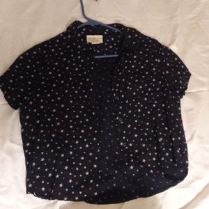 Button up cropped shirt